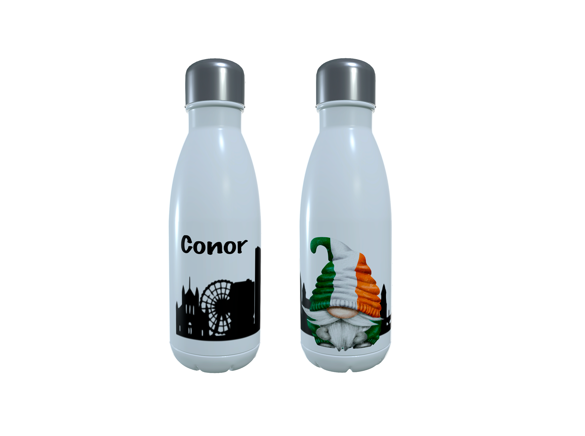 Patriotic Gnome Insulated Drinks Bottle, Irish Gnome Insulated